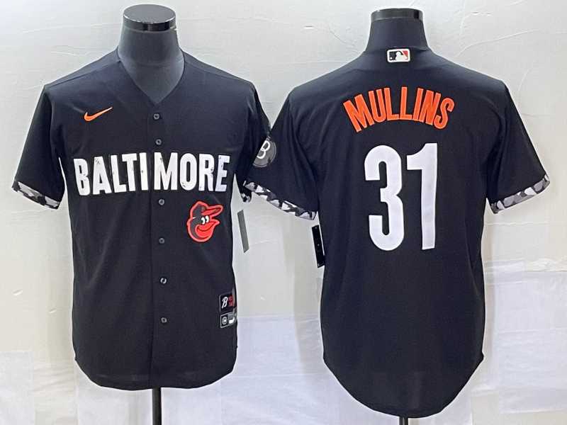 Mens Baltimore Orioles #31 Cedric Mullins Black 2023 City Connect Cool Base Stitched Jersey->baltimore orioles->MLB Jersey